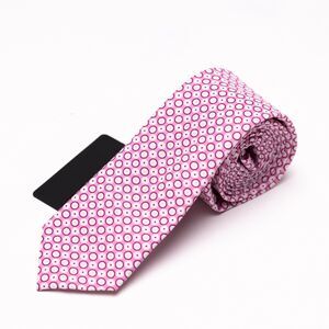 Report Collection Circle Print Cotton Tie Pink 1971